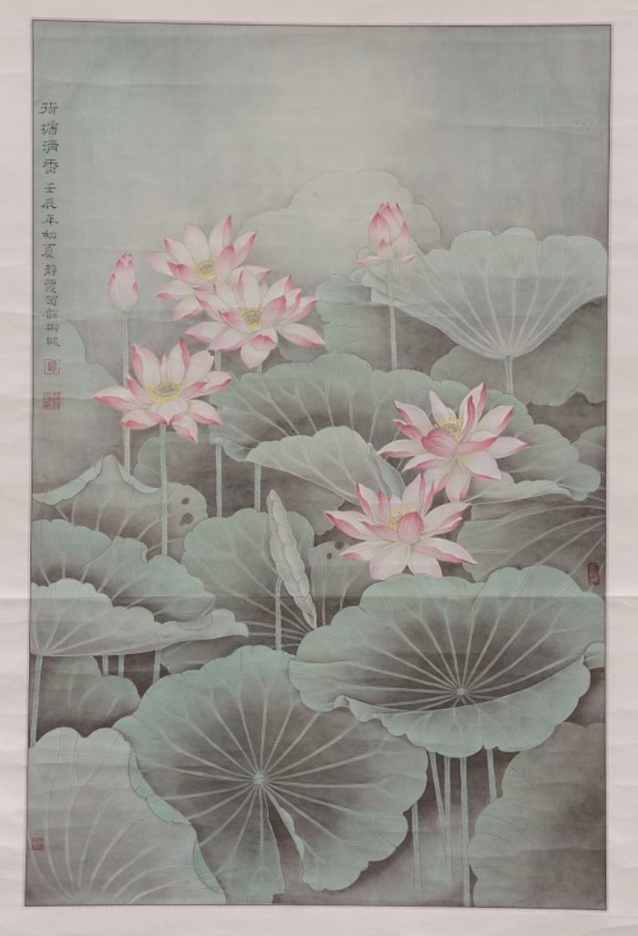 荷花图（绘画）三等奖 赵静霞（五公司）<br />