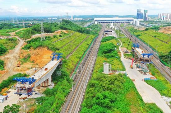 柳南南广转体立交桥施工